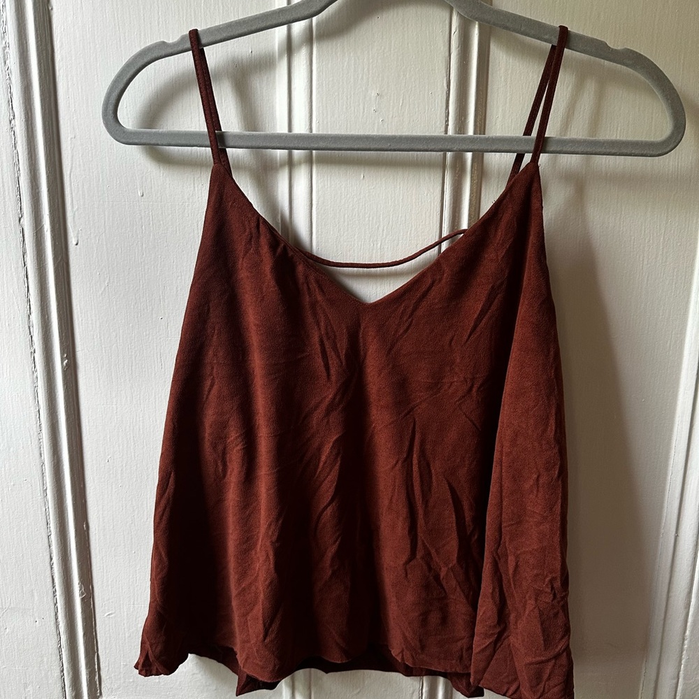 Forever 21 Brown Sleeveless Crop Camisole